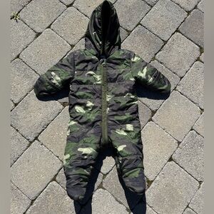 Old Navy Green Camouflage Snowsuit